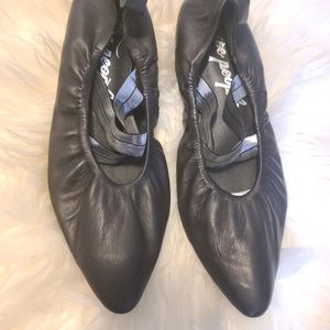Free people solitaire flats black size 8
